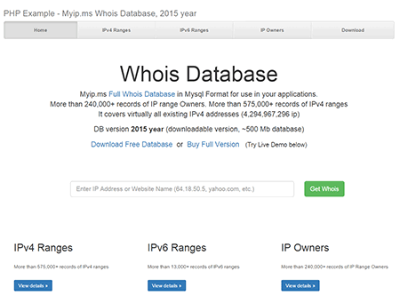 whois database download